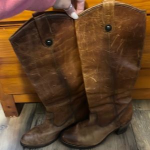 Genuine leather Frye boots size 8.5. Knee high
